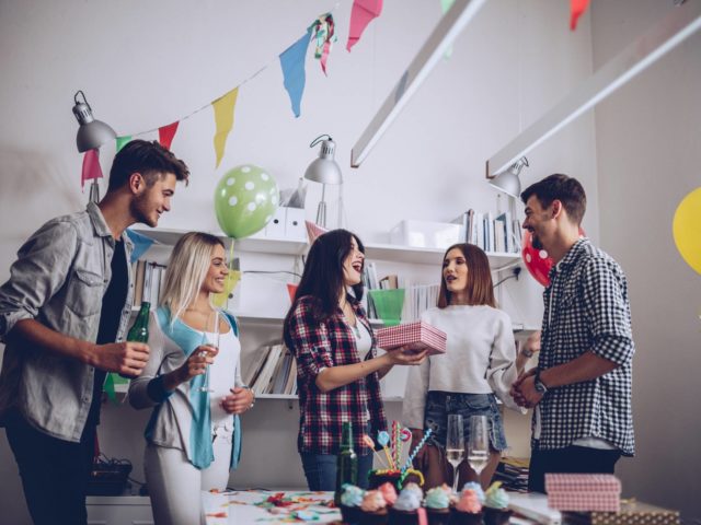 family giving a group gift benefits