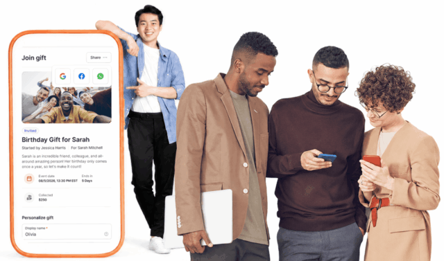 Everyone contributes online Collect contributions from friends, family, and colleagues