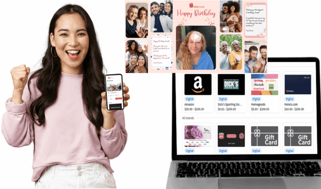 Recipients get gifts they'll remember Recipients get freedom of choice and a personalized greeting montage