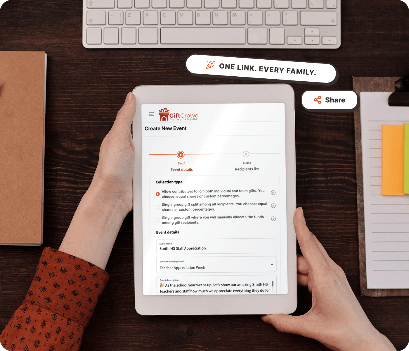 Create a Teacher & Staff Gifts Collection in Minutes Creating a teacher and staff gift collection on a tablet is easy and quick.